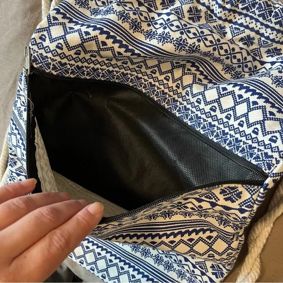 Patterned Canvas Backpack - Picture 4 of 9